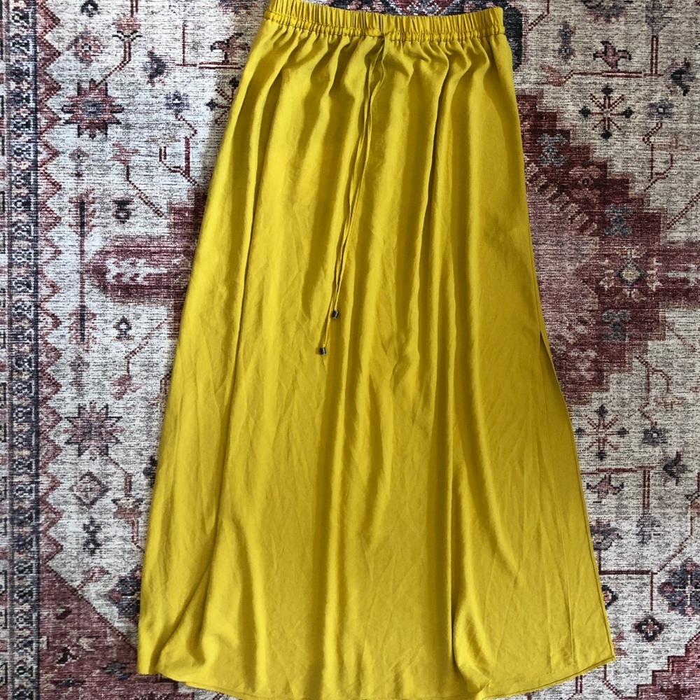 Zara Basics Mustard Long Skirt